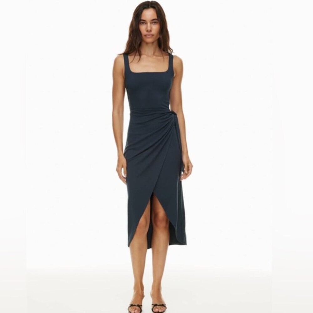 Wilfred Saturn Midi Dress – Limited Edition Dark Night Navy – Size M